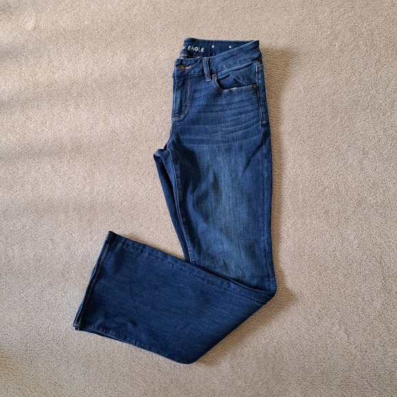 American Eagle Jeans Women's Size 8 Curvy Kick Boot Blue Denim - Picture 11 of 11